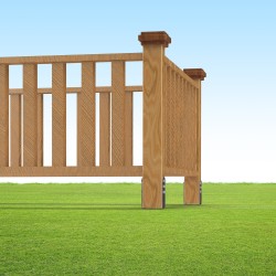 Ruuvattavat teräksiset maapiikit 4 kpl 100x70x700 mm aitapylväille