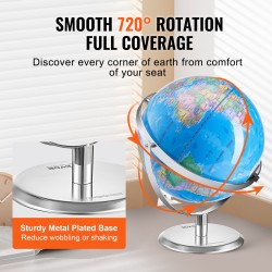 Vuorovaikutteinen puhuva maapallo muovinen 9 tuuman kosketuskynä led-yövalo USB-liitäntä