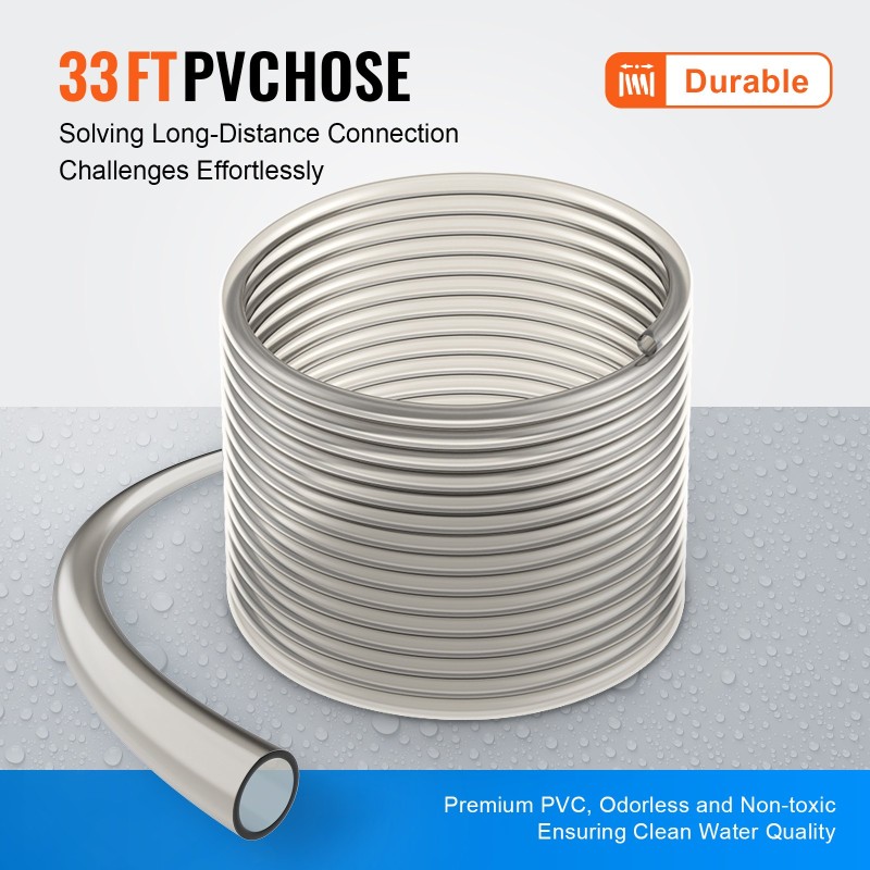 Akvaarion sorapuhdistin muoviletku 10,1 metriä kolme messinkiliitintä soran ja hiekan puhdistus