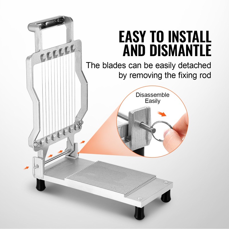 Leipä ja juustohöylä alumiiniseosrunko 316 ruostumattomat leikkuulangat leikkausraot 0,39 ja 0,78 tuumaa