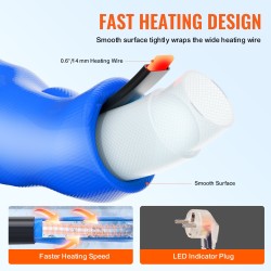 Lämmitettävä juomavesiletku PVC 4,6 m 5/8 tuuman sisähalkaisija itseään säätelevä -42,7°C pakkassuoja