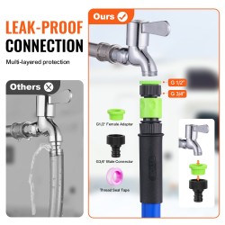 Lämmitettävä juomavesiletku polyvinyylikloridi 7,6 m 5/8 tuuman itsesäätyvä lyijytön BPA-vapaa matkailuautoihin