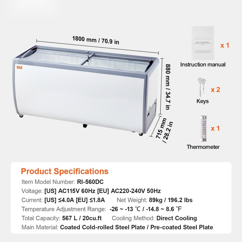 Kaupallinen jäätelöesittelykaappi 567 l teräsrunko 12 astiaa ravintoloihin lasiliukuovilla lukittavilla pyörillä