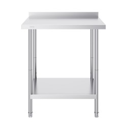 Työtaso ruostumatonta terästä 610 x 762 x 914 mm säädettävällä korkeudella elintarvikekäyttöön