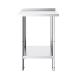 Ruostumaton teräspöytä 610 x 610 x 914 mm säädettävällä hyllyllä ammattikäyttöön