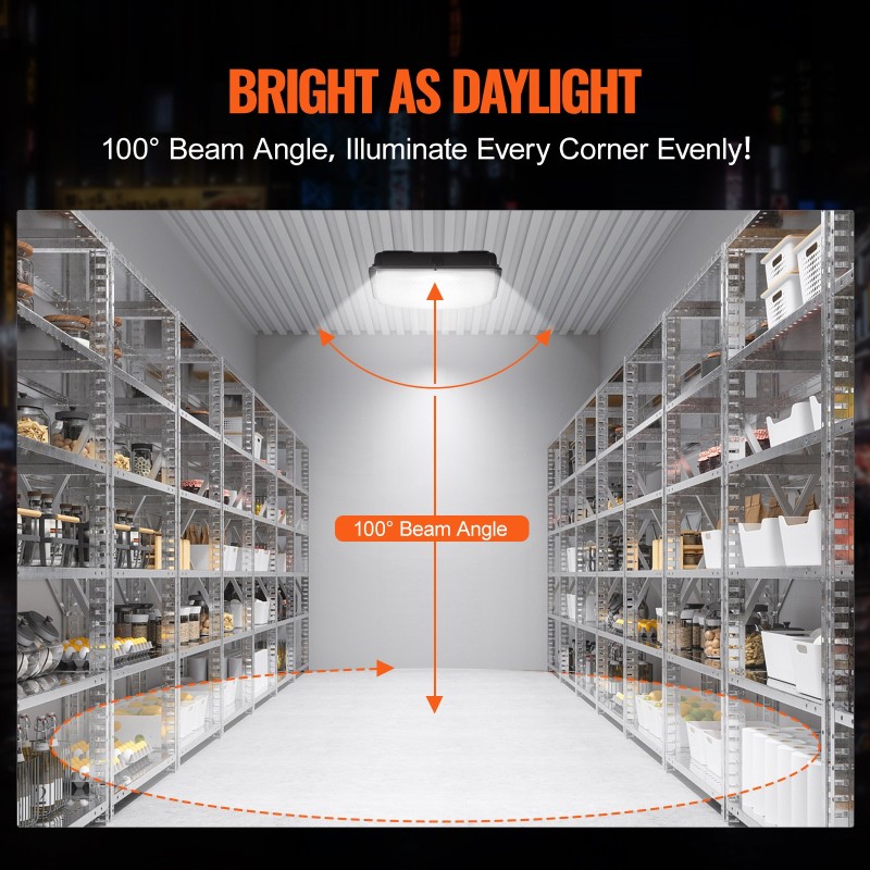 LED-katoksivalaisinsarja 4 kpl 150 W 16500 lm 5000–5500 K painevalettu alumiinikotelo IP65