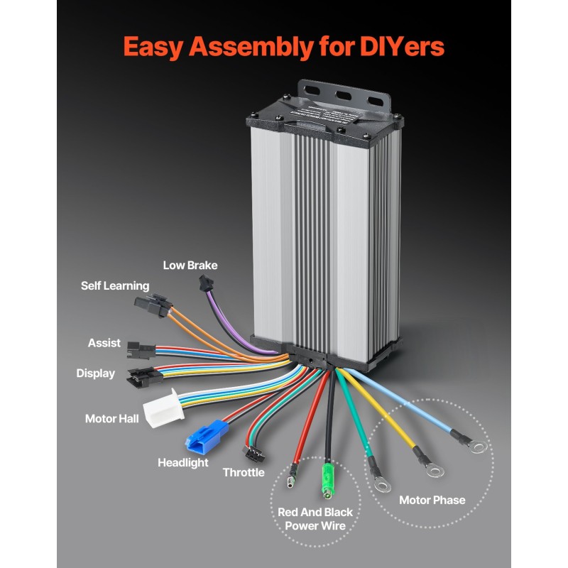 Etupyörän muunnossarja sähköavusteiseen pyörään 1000W 48V 26-tuumaiselle vanteelle LCD-näytöllä PAS-järjestelmällä