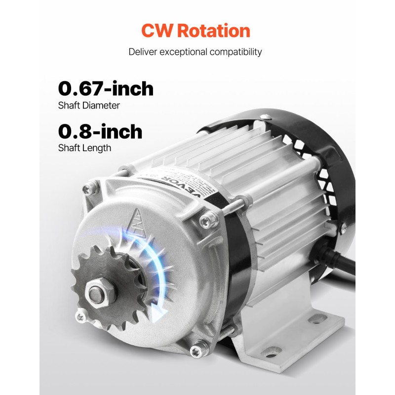 Harjaton tasavirtamoottorisarja 750W 48V 2,5 N·m päivitetyllä ohjaimella sähköpyöriin