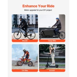 Harjallinen tasavirtamoottori 350 W 24 V sähköpyöriin ja skoottereihin