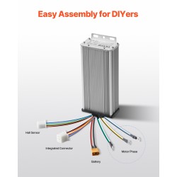 Harjaton moottoripaketti 1800 watin 48 voltin sähköpyöriin skoottereihin gokartteihin päivitetty ohjain kaasupoljin