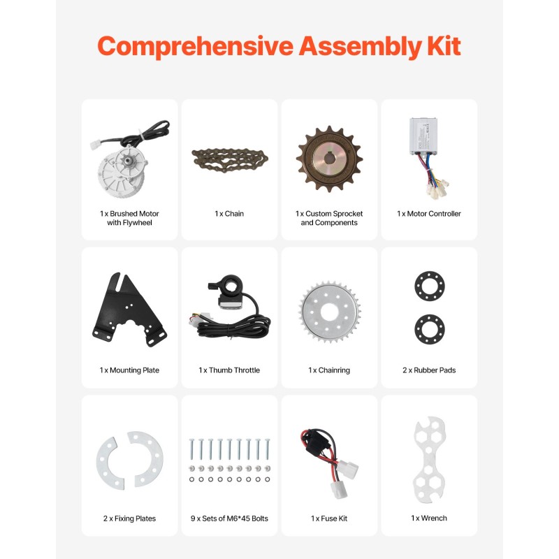 Harjallinen tasavirtamoottoripaketti 450 wattia 36 volttia 3000 kierrosta minuutissa ohjaimella kupariytimellä
