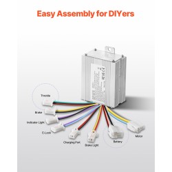 Harjallinen tasavirtamoottoripaketti 450 wattia 36 volttia 3000 kierrosta minuutissa ohjaimella kupariytimellä
