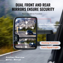 Vetypeilisarja pari sähköisesti säädettävä ja lämmitettävä suuntavalolla Chevrolet Silverado 2003–2007