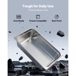 Täysikokoinen GN 1/1 ruostumaton teräs höyryvuoka 145 mm 20,5 l