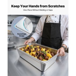 Täysikokoinen GN 1/1 ruostumaton teräs höyryvuoka 145 mm 20,5 l