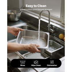 Höyryastia ruostumatonta terästä 1/2-kokoinen 98 mm 6 l 6 kpl