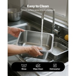 Ruostumaton teräs GN-astia puolikokoinen 148 mm syvä 9 litraa kansilla 2 kappaletta