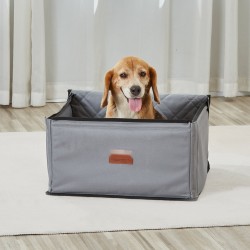 Koiran turvaistuin autoon 600D vedenpitävä kangas lasikuitutangot 26 paunaa harmaa