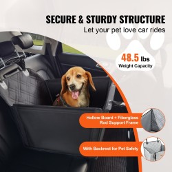 Koiran autosänky auton takaistuimelle vedenpitävä 600D Oxford musta enintään 48.5 paunaa