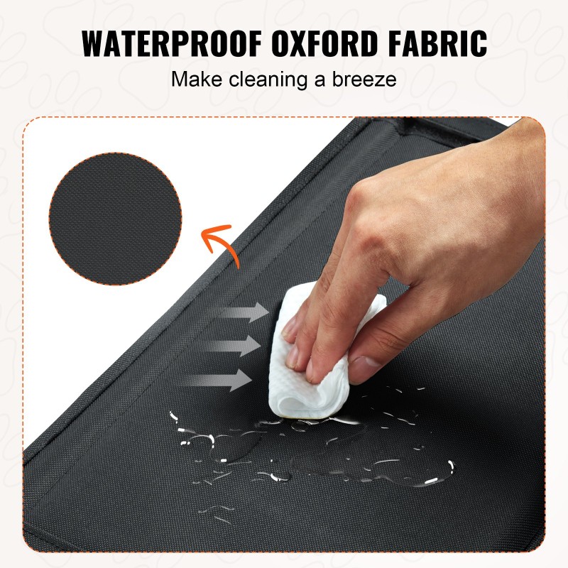 Koiran autosänky auton takaistuimelle vedenpitävä 600D Oxford musta enintään 48.5 paunaa