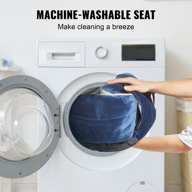 Koiran auton turvaistuin korkea selkä puuvillatäyte tummansininen harmaa pienille koirille