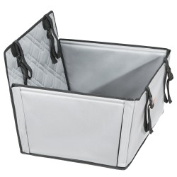 Koiran turvaistuin takapenkille 600D Oxford-kangas harmaa tukevalla rungolla enintään 40 paunaa