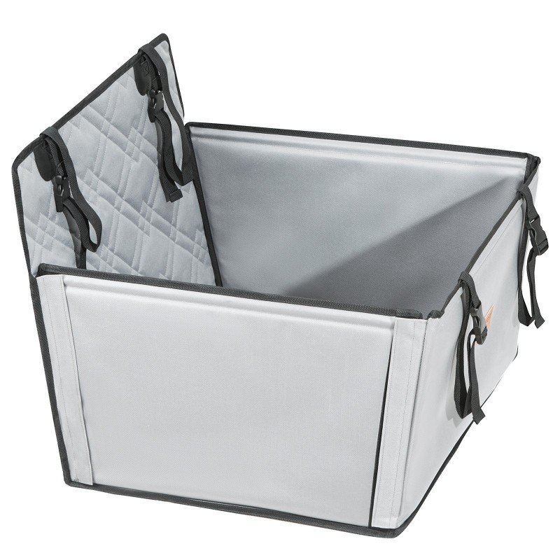 Koiran turvaistuin takapenkille 600D Oxford-kangas harmaa tukevalla rungolla enintään 40 paunaa