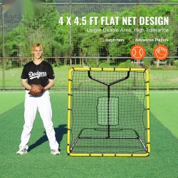 Harjoitusverkko pesäpalloon ja softboliin 122 x 137 cm teräsrunko 4-portainen kulmansäätö