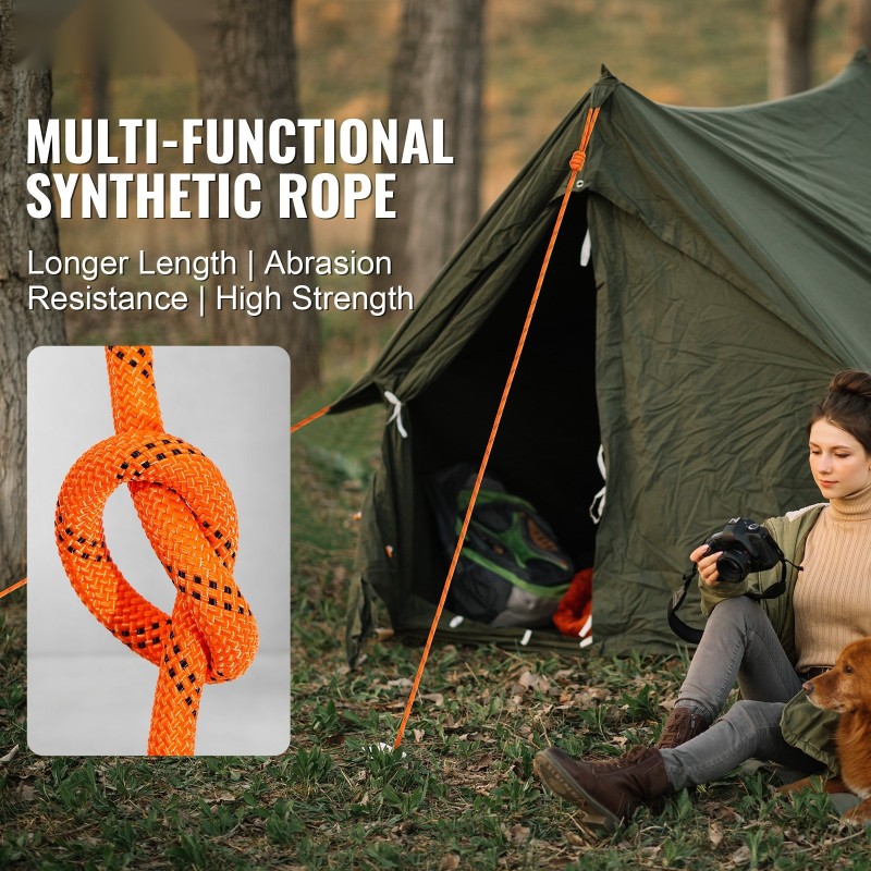 Polyesteriköysi kaksinkertaisella punoksella 9,5 mm x 36,57 m 48-säikeinen