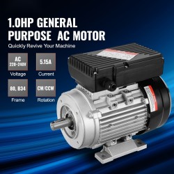 Yksivaiheinen vaihtovirtamoottori 0,75 kW 2850 r/min 220–240 V 19 mm ura-akseli