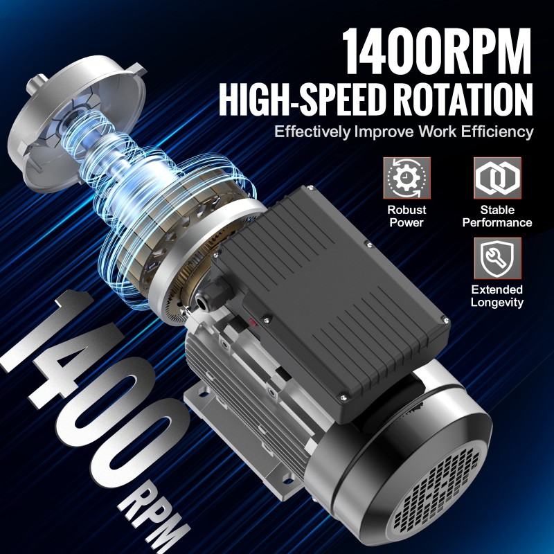 Yksivaiheinen 1,1 kW sähkömoottori 1400 r/min 220–240 V 24 mm akseli