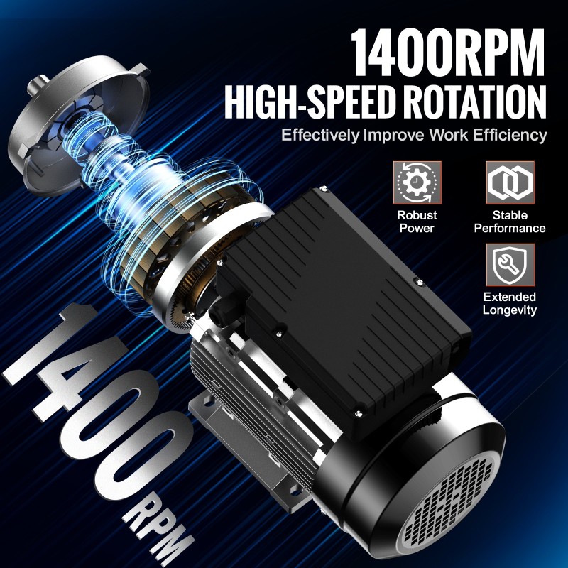 Sähkömoottori 0,75 kW yksivaiheinen 220–240V 1400 kierrosta minuutissa B34 19 mm akseli