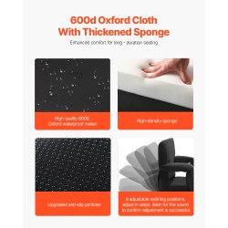 Lämmitettävä taitettava katsomotuoli selkänojalla kolmitasoinen lämmitys vedenpitävä kangas