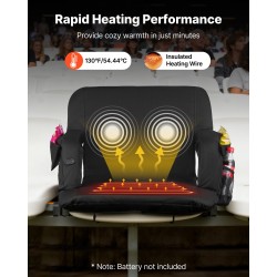 Lämmitettävä taitettava stadionistuin 635 mm leveä kolmella lämmitystasolla selkänojalla