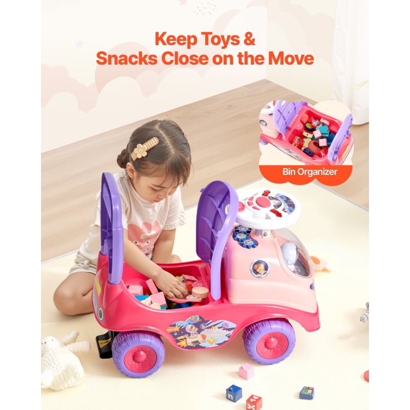 Potkuauto polypropeeni 19–36 kuukautta 22 kg kantavuus torvi musiikki säilytystilalla