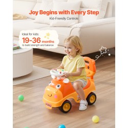 Potkuauto PP-muovinen 19–36 kuukautta 22 kg kantavuus äänillä säilytystilalla