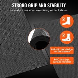 Harjoittelumatto PVC 2440x1530 mm liukumaton paksulla iskunvaimennuksella joogaan ja pilatekseen