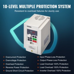 Taajuusmuuttaja 3-vaihe 2,2kW 3hv 5A 380V sisääntulo 50/60Hz 0-380V lähtö 0-2000Hz