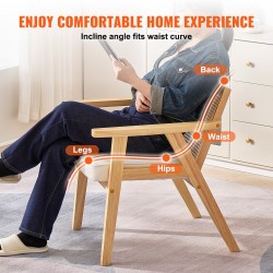 Rottinkituoli PE-rottinkisellä selkänojalla pehmustettu istuin käsinojalla massiivipuurunko ruokailuun ja olohuoneeseen