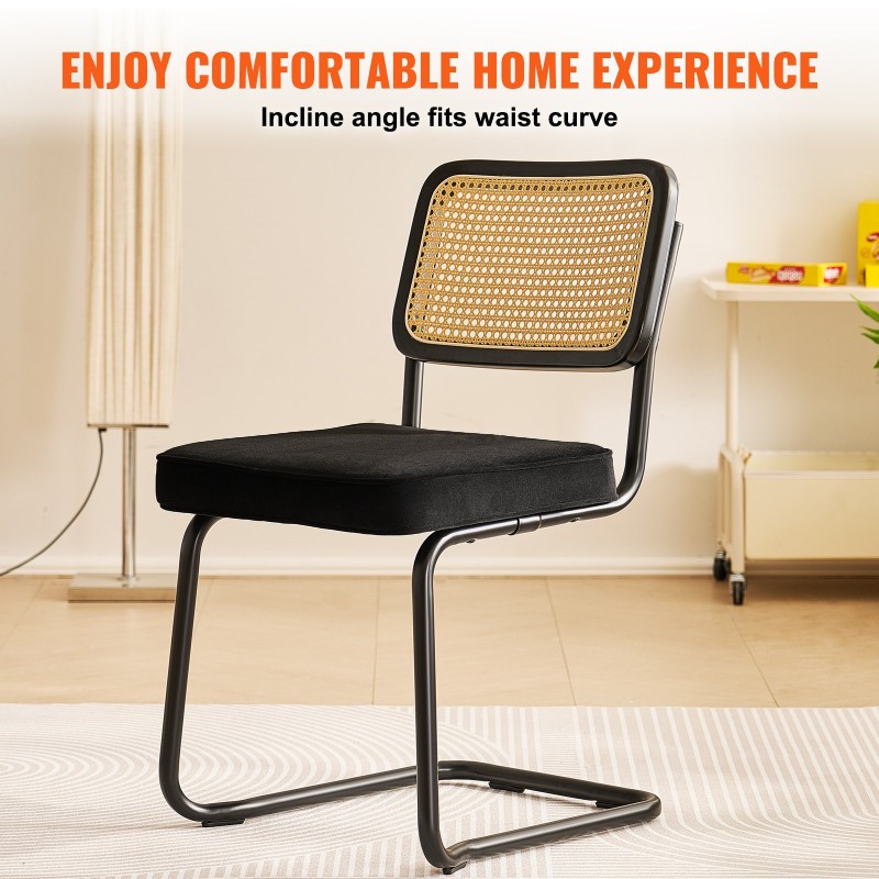 Ruokapöydän tuolit rottinkiselkänojaiset samettipäällysteiset metallirungoilla 4 kpl