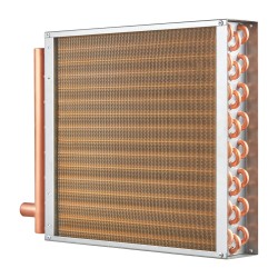 Vesi ilma lämmönvaihdin 40 6 40 6 cm ruostumaton teräs 316L 3 rivinen 9 5 mm kupariputkilla