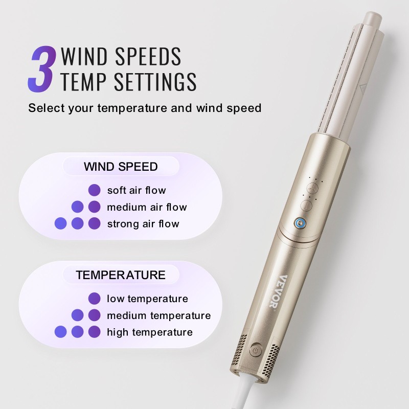 Keraaminen hiustenmuotoilulaite 34,5 mm 8 lisäosaa kuivaaja ja kiharrin