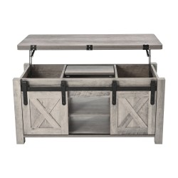 Nostokansipöytä lastulevy MDF 1000 mm rustiikkinen tammi säilytystilalla olohuoneeseen