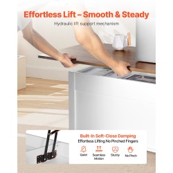 Nostokannellinen sohvapöytä lastulevy 1200 mm valkoinen säilytystilalla