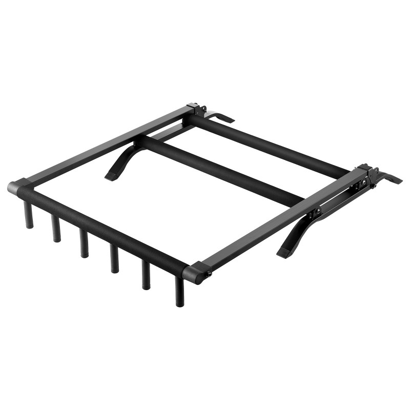 Lattialla seisova 5-paikkainen kitarateline rautaputkilla vaahtomuovipehmusteella kumipäällysteisellä jalustalla taitettava