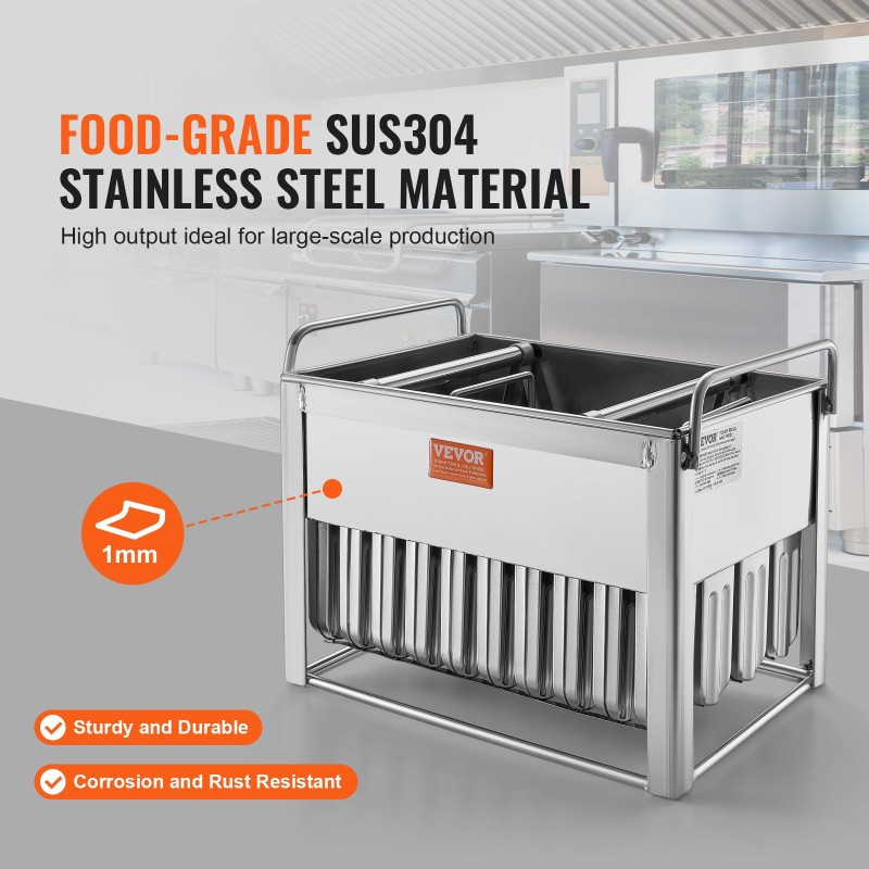 Mehujäämuotit ammattikäyttöön 40 kpl pyöreäkärkiset ruostumattomasta teräksestä kaksoisaukolla 50 tikkua