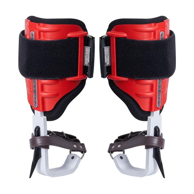 Puun kiipeilypiikit alumiinirunko 1 pari säädettävät tarranauhat 350 paunan kuormankantokyky punainen