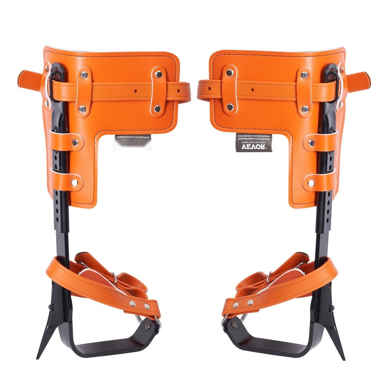 Puun kiipeilyraudat seosterästä 1 pari säädettävät hihnat piikkisuojilla 350 paunan kantavuus