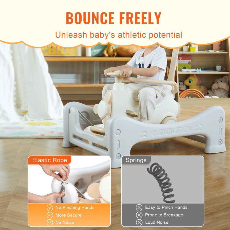 Keinuhevonen muovia 5 eri käyttötapaa 1–3-vuotiaille 36 kg kantavuus