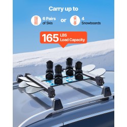 Suksi- ja lumilautateline alumiiniseoksesta 2 kpl 6 paria tai 4 lautaa